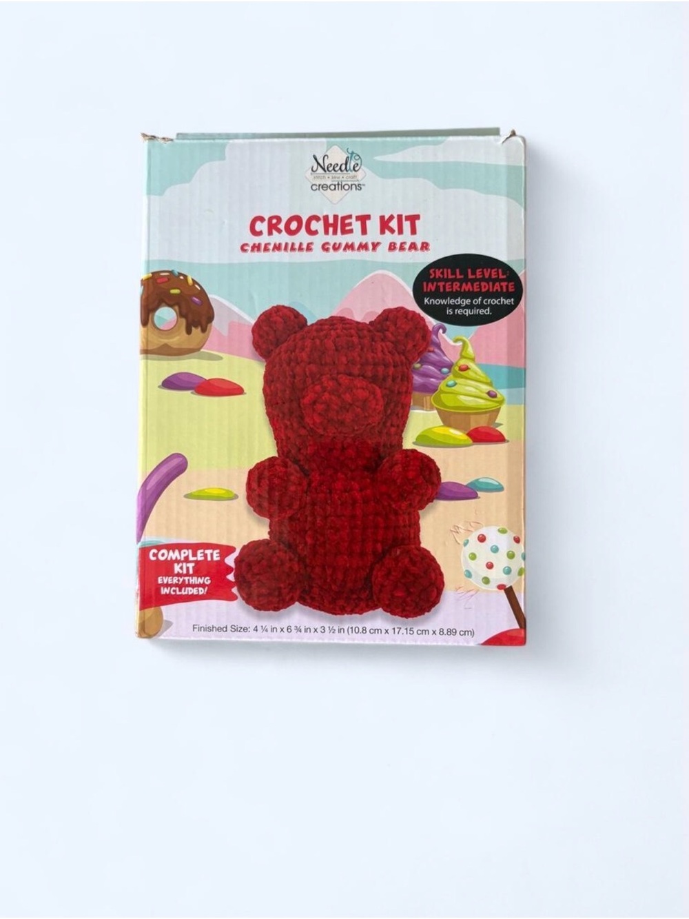 Crochet Kit - Red Chenille Gummy Bear